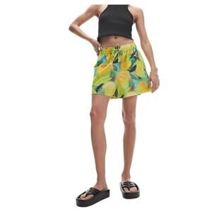 TopShop Lemon Print 100% Cotton Shorts Yellow Size XS NWOT $50 MSRP